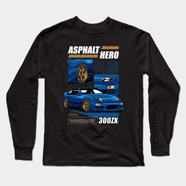 Nissan 300ZX Car Long Sleeve T-Shirt by milatees